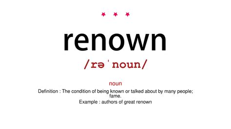 how to pronounce renown|renown pronunciation chart.